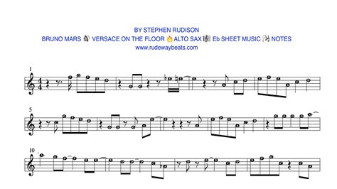 note alto sax versace on the floor pdf|Versace on The Floor .